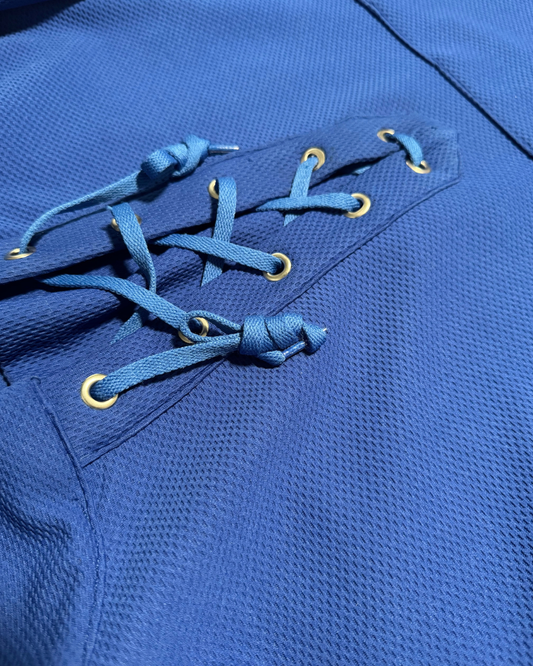 Overtime Lace-Up Mesh Hoodie