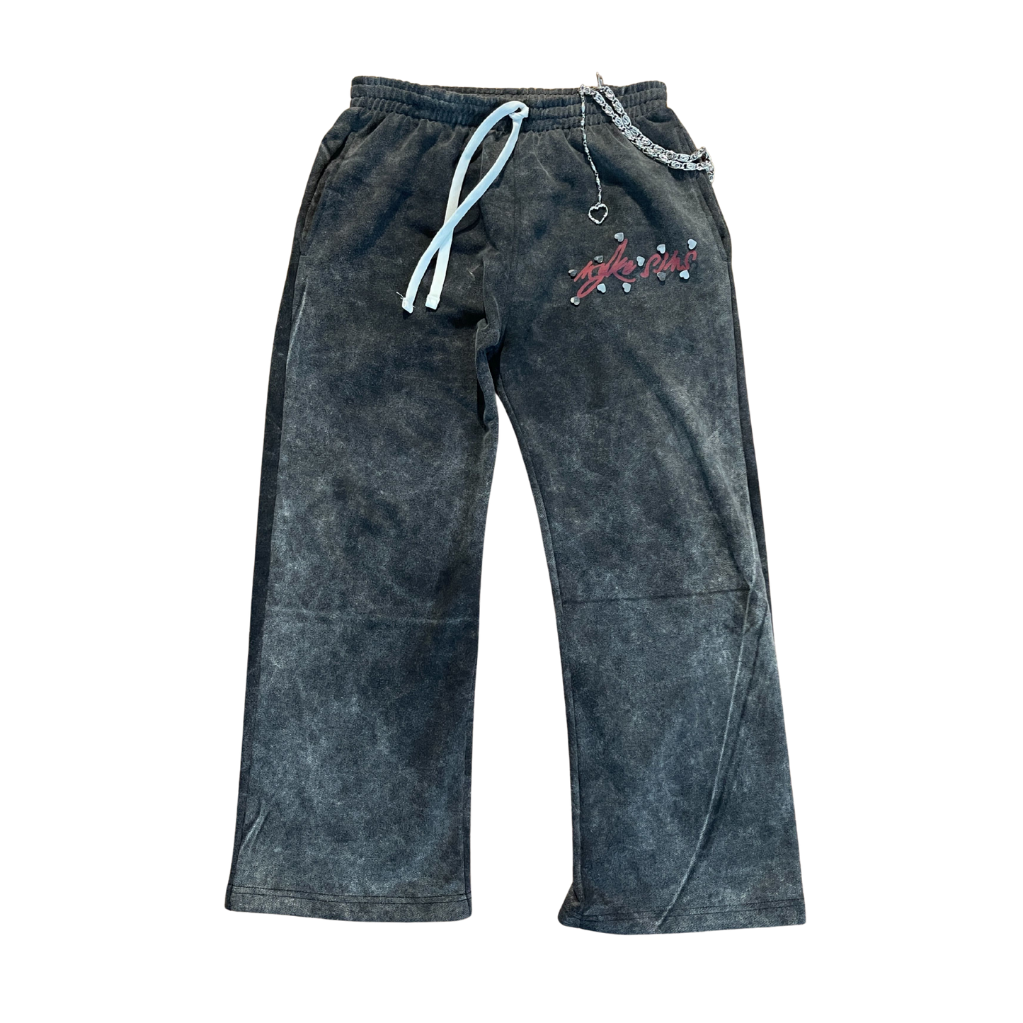 MYKE SIMS Vintage "Original Sin" Metal Heart Set + Wallet Chain