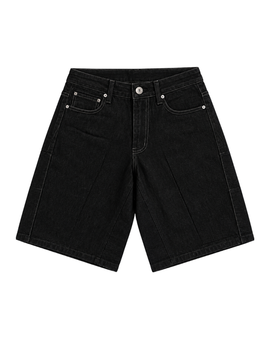 Dark Denim Shorts (BLACK)