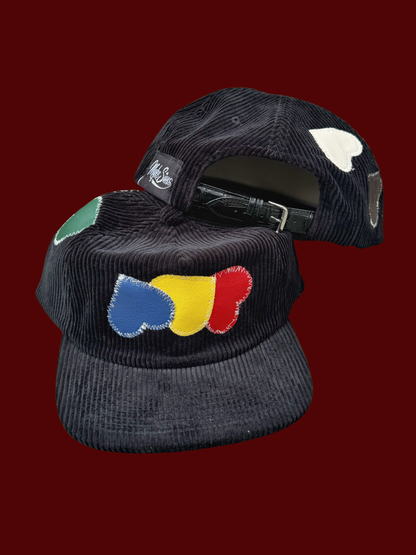 Corduroy Leather Hat