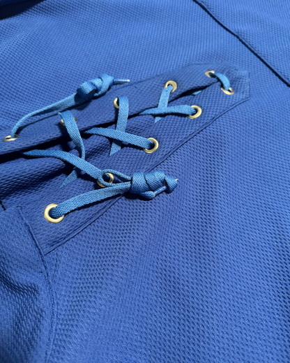 Overtime Lace-Up Mesh Hoodie