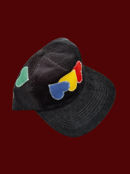 Corduroy Leather Hat