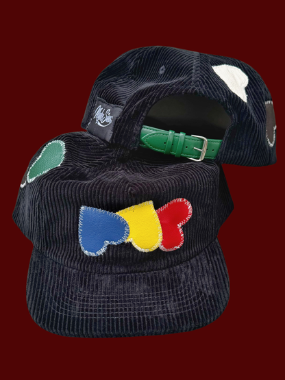 Corduroy Leather Hat
