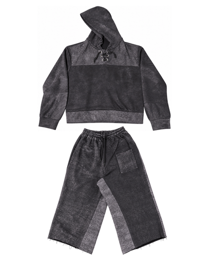Game Day Lace-Up Hoodie & Shorts Set