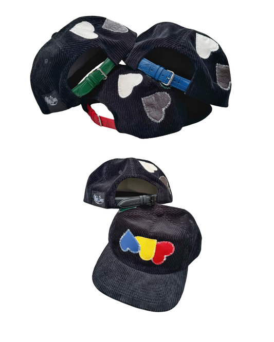 Corduroy Leather Hat