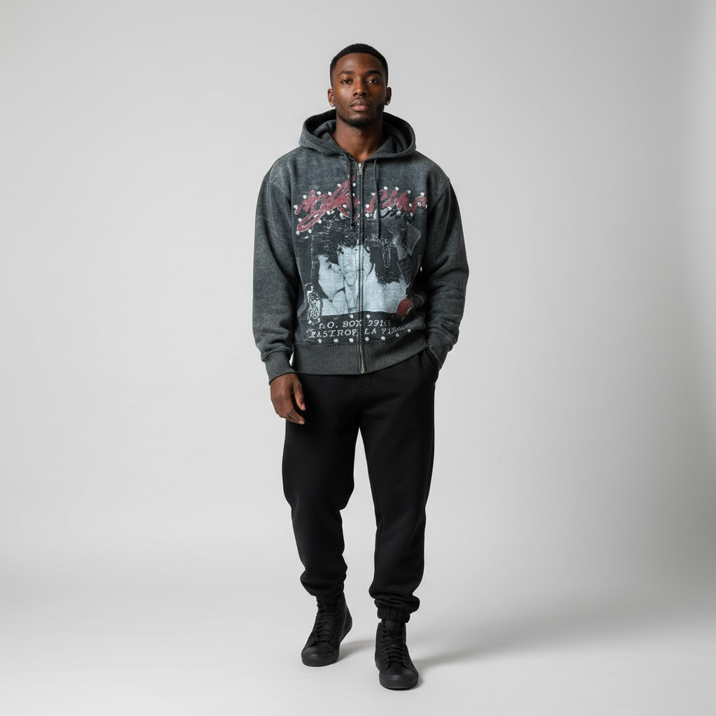 MYKE SIMS Vintage "Original Sin" Metal Heart Set + Wallet Chain